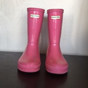 Pink Hunter rain boots (toddler girl)
